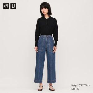 NWT | UNIQLO WOMEN U Denim Relaxed Ankle Pants
